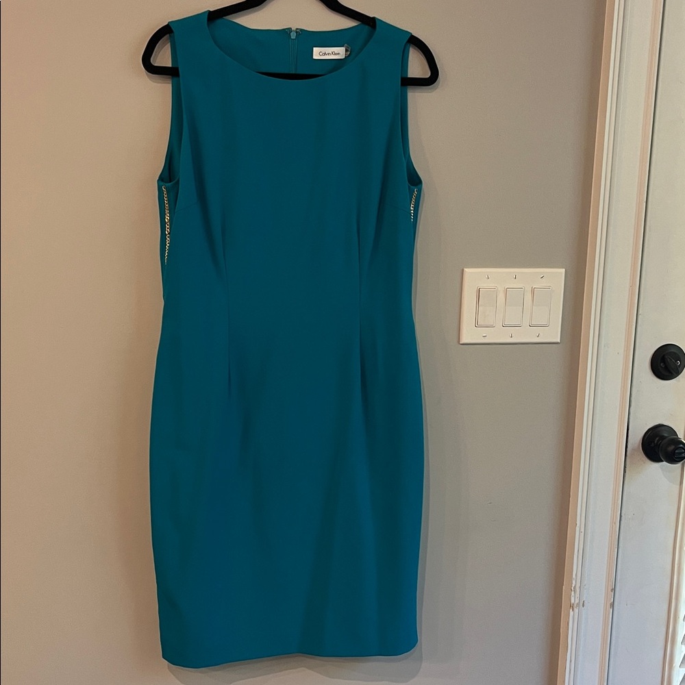 Calvin Klein Turquoise Sleeveless Dress
